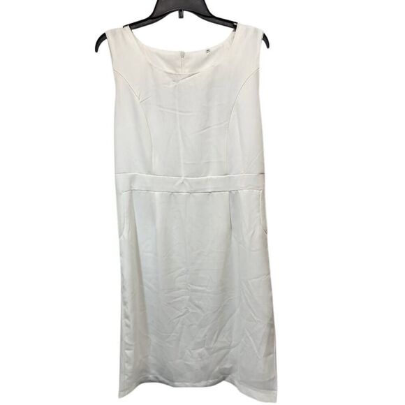 Women's 12 White Two Piece Dress Church Suit Formal Jacquard Embroidery Jacket - Picture 4 of 15